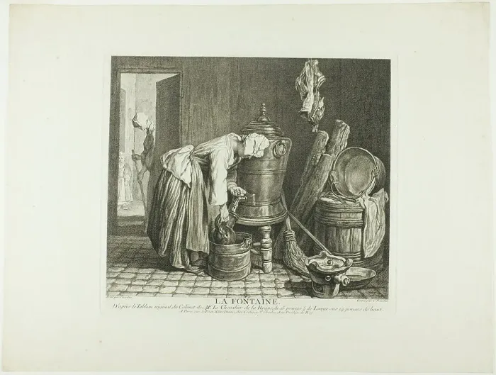 Framed Print : The Fountain, 1739. Creator: Charles Nicolas Cochin Framed Print : The Fountain, 1739. Creator: Charles Nicolas Cochin