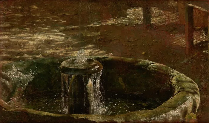 Framed Print : Fountain, between 1876-1880. Creator: Aleksander Gierymski Framed Print : Fountain, between 1876-1880. Creator: Aleksander Gierymski