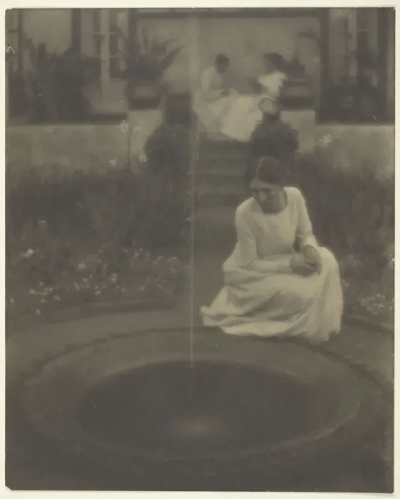 Framed Print : The Fountain, 1905 / 1906. Creator: Clarence H White Framed Print : The Fountain, 1905 / 1906. Creator: Clarence H White