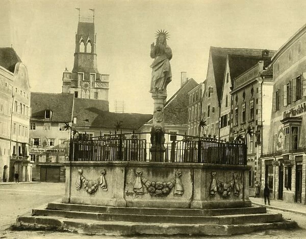 Fountain, Braunau am Inn, Upper Austria, c1935. Creator: Unknown