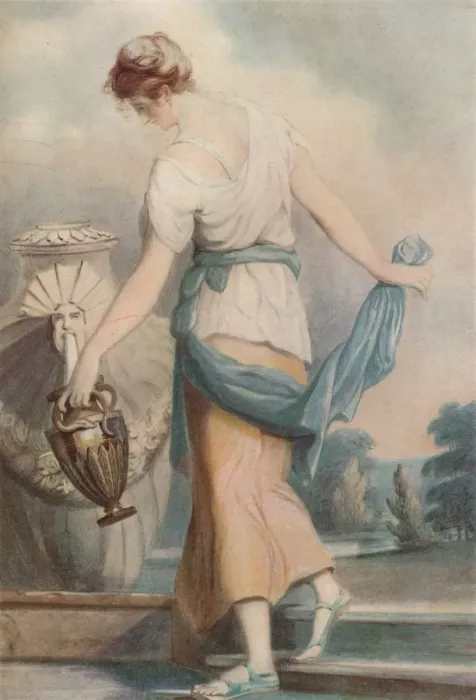 Framed Print : At the Fountain, c1770-1801, (1924). Artist: William Hamilton Framed Print : At the Fountain, c1770-1801, (1924). Artist: William Hamilton