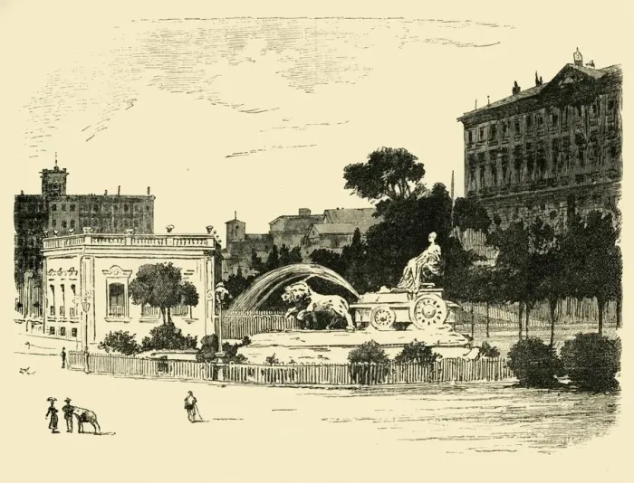 Framed Print : The Fountain of Cybele, Madrid, 1890. Creator: Unknown Framed Print : The Fountain of Cybele, Madrid, 1890. Creator: Unknown