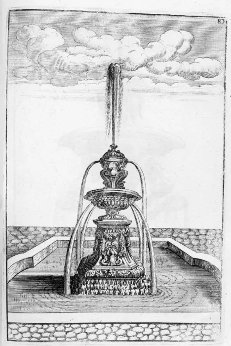Framed Print : Fountain design, 1664. Artist: Georg Andreas Bockler Framed Print : Fountain design, 1664. Artist: Georg Andreas Bockler