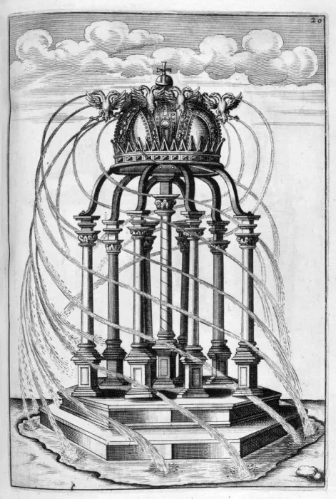 Framed Print : Fountain design, 1664. Artist: Georg Andreas Bockler Framed Print : Fountain design, 1664. Artist: Georg Andreas Bockler