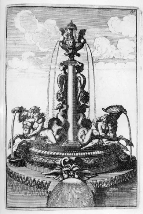 Framed Print : Fountain design, 1664. Artist: Georg Andreas Bockler Framed Print : Fountain design, 1664. Artist: Georg Andreas Bockler