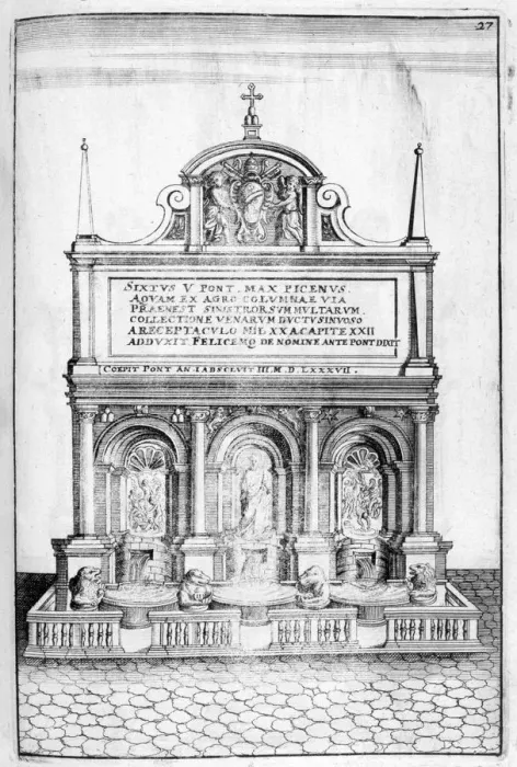 Framed Print : Fountain design, 1664. Artist: Georg Andreas Bockler Framed Print : Fountain design, 1664. Artist: Georg Andreas Bockler
