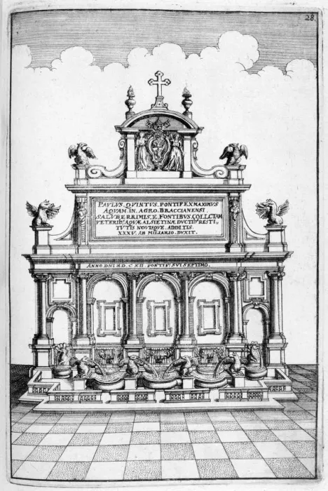 Framed Print : Fountain design, 1664. Artist: Georg Andreas Bockler Framed Print : Fountain design, 1664. Artist: Georg Andreas Bockler