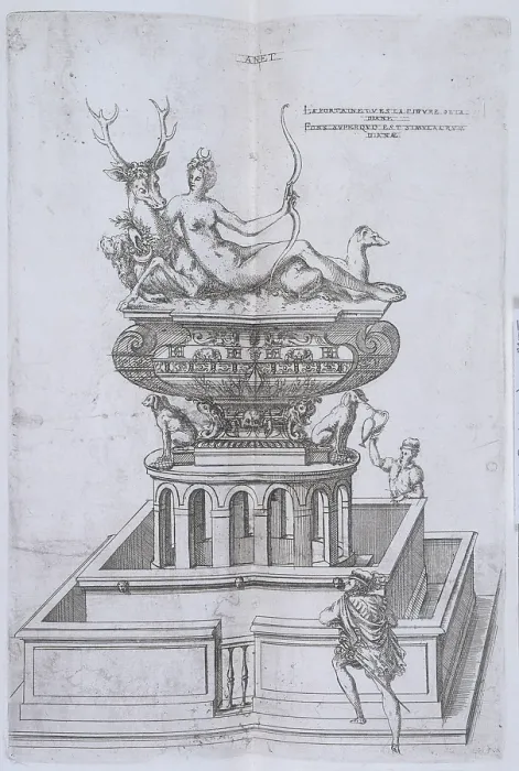 Framed Print : The Fountain of Diana at Anet, 1607. Creator: Unknown Framed Print : The Fountain of Diana at Anet, 1607. Creator: Unknown