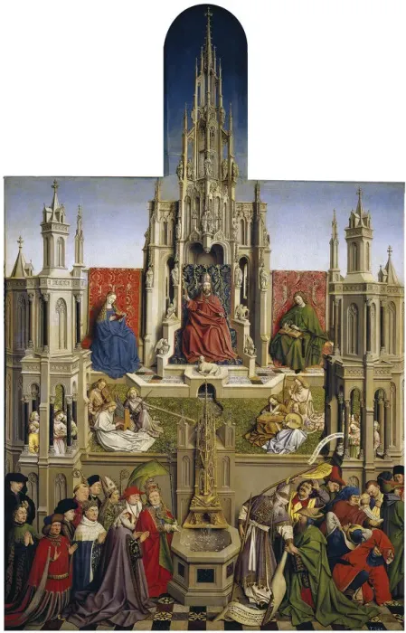 Framed Print : The Fountain of Grace and the Triumph of Ecclesia over the Synagogue, 1430. Artist: Eyck, Jan van, (School) Framed Print : The Fountain of Grace and the Triumph of Ecclesia over the Synagogue, 1430. Artist: Eyck, Jan van, (School)