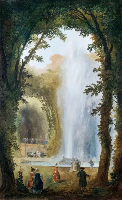 Framed Print : The fountain in the Grove of the muses at the Chateau de Marly. Artist: Robert, Hubert (1733-1808) Framed Print : The fountain in the Grove of the muses at the Chateau de Marly. Artist: Robert, Hubert (1733-1808)