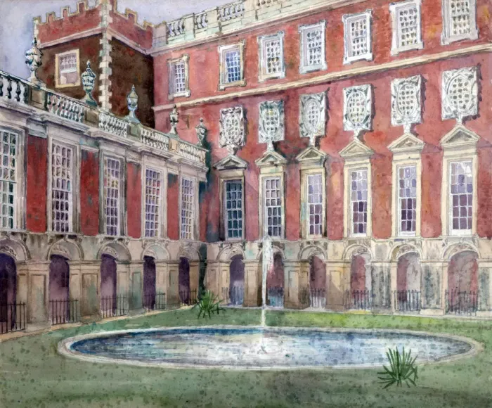 Framed Print : Fountain at Hampton Court Palace Framed Print : Fountain at Hampton Court Palace