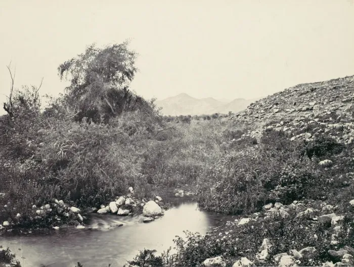 Framed Print : The Fountain of Jerico and Probable Site of the City, ca. 1857. Creator: Francis Frith Framed Print : The Fountain of Jerico and Probable Site of the City, ca. 1857. Creator: Francis Frith