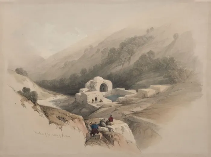 Framed Print : Fountain of Job, Valley of Hinnom, 1839. Creator: David Roberts (British, 1796-1864) Framed Print : Fountain of Job, Valley of Hinnom, 1839. Creator: David Roberts (British, 1796-1864)