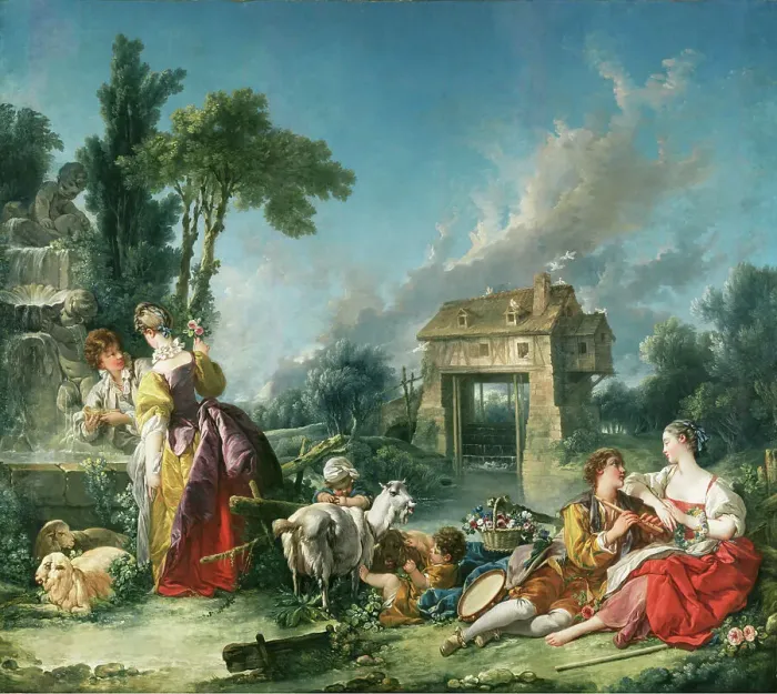 Framed Print : The Fountain of Love, 1748. Creator: Francois Boucher Framed Print : The Fountain of Love, 1748. Creator: Francois Boucher
