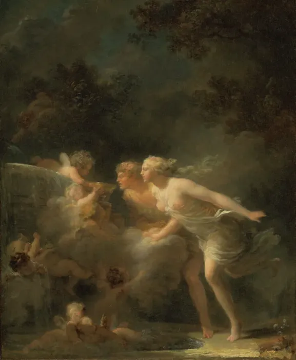 Framed Print : The Fountain of Love, about 1785. Creator: Jean-Honore Fragonard Framed Print : The Fountain of Love, about 1785. Creator: Jean-Honore Fragonard