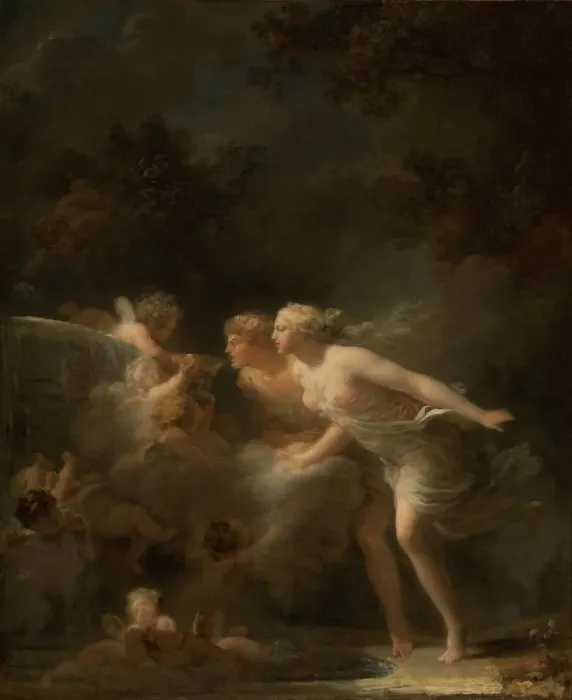 Framed Print : The Fountain of Love, c. 1785. Artist: Fragonard, Jean Honore (1732-1806) Framed Print : The Fountain of Love, c. 1785. Artist: Fragonard, Jean Honore (1732-1806)