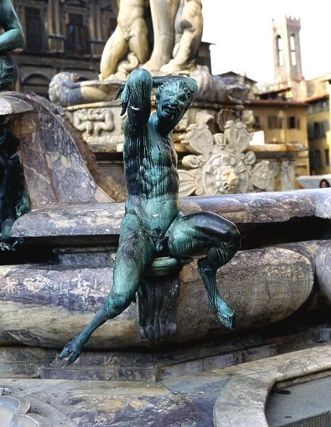 Fountain of Neptune in the Piazza della Signoria in Florence