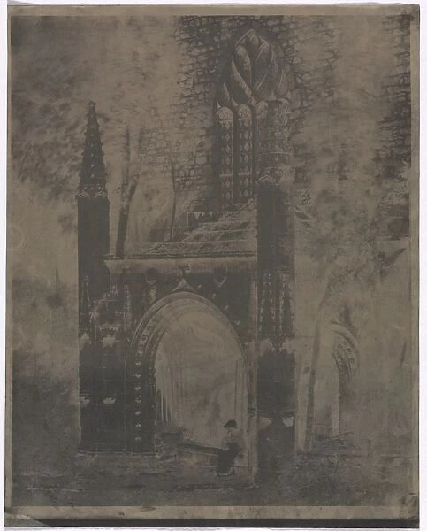 Fountain of Notre Dame at Saint-Brieuc, Brittany, c. 1853. Creator: Louis-Remy Robert (French