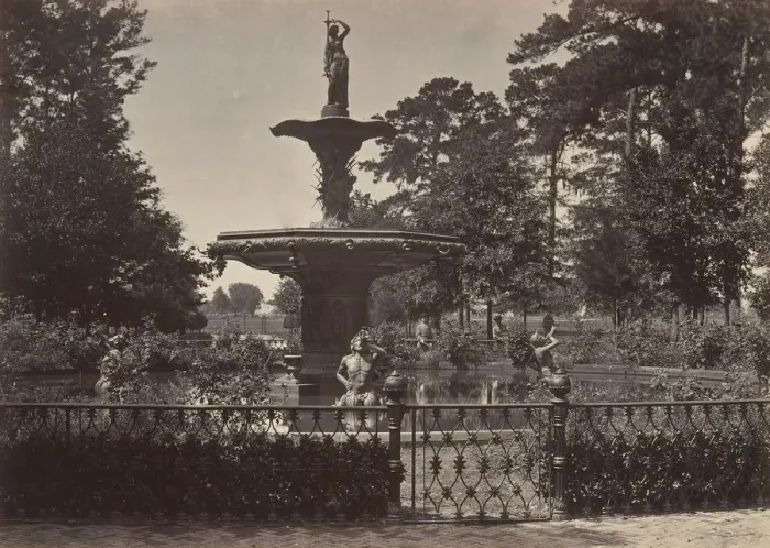 Framed Print : Fountain, Savanah, Georgia, 1860s. Creator: George N. Barnard Framed Print : Fountain, Savanah, Georgia, 1860s. Creator: George N. Barnard