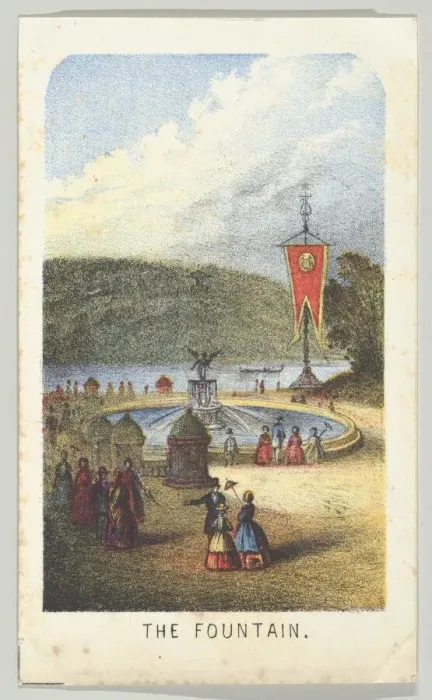 Framed Print : The Fountain, from the series, Views in Central Park, New York, Part 3, 1864 Framed Print : The Fountain, from the series, Views in Central Park, New York, Part 3, 1864