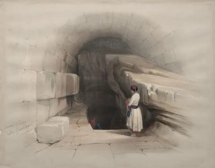 Framed Print : Fountain of Siloam, Valley of Jehoshaphat, 1839. Creator: David Roberts (British, 1796-1864) Framed Print : Fountain of Siloam, Valley of Jehoshaphat, 1839. Creator: David Roberts (British, 1796-1864)