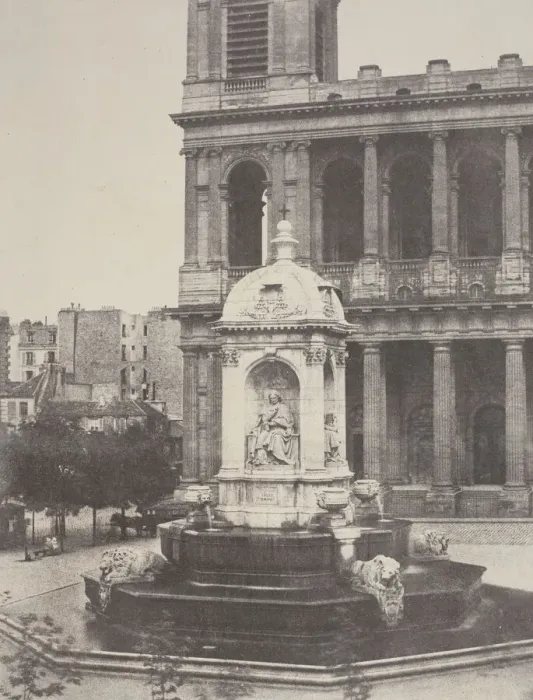 Framed Print : Fountain at St. Sulpice, 1851. Creator: Charles Marville Framed Print : Fountain at St. Sulpice, 1851. Creator: Charles Marville