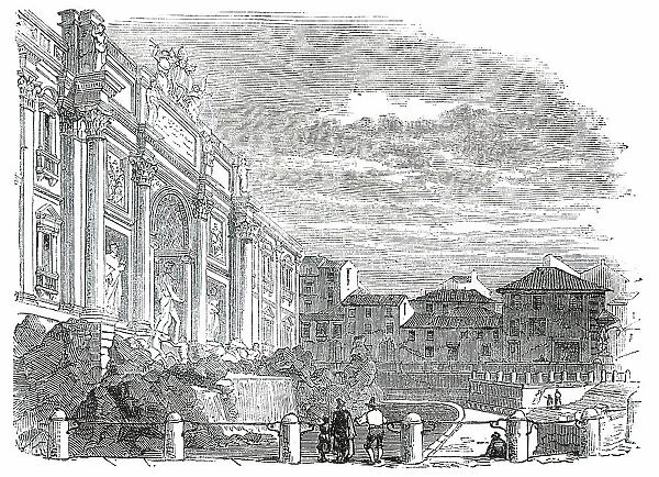 Fountain of Trevi - Rome, 1850. Creator: Unknown