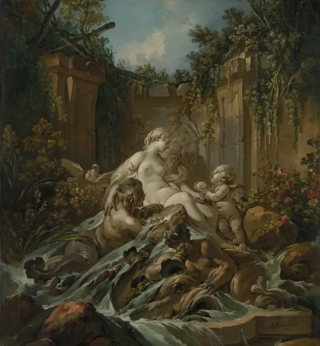 Framed Print : Fountain of Venus, 1756. Creator: Francois Boucher (French, 1703-1770) Framed Print : Fountain of Venus, 1756. Creator: Francois Boucher (French, 1703-1770)