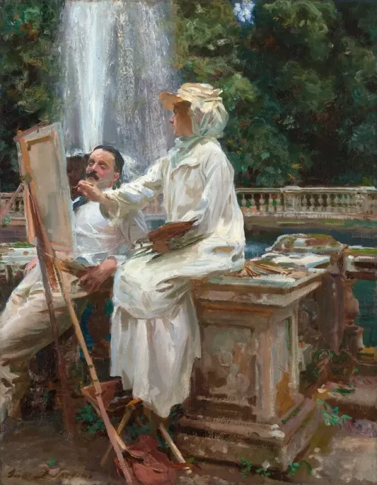 Framed Print : The Fountain, Villa Torlonia, Frascati, Italy, 1907. Creator: John Singer Sargent Framed Print : The Fountain, Villa Torlonia, Frascati, Italy, 1907. Creator: John Singer Sargent