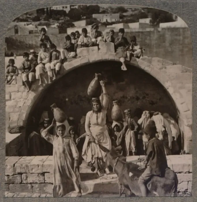 Framed Print : The Fountain of the Virgin, Nazareth, c1900 Framed Print : The Fountain of the Virgin, Nazareth, c1900