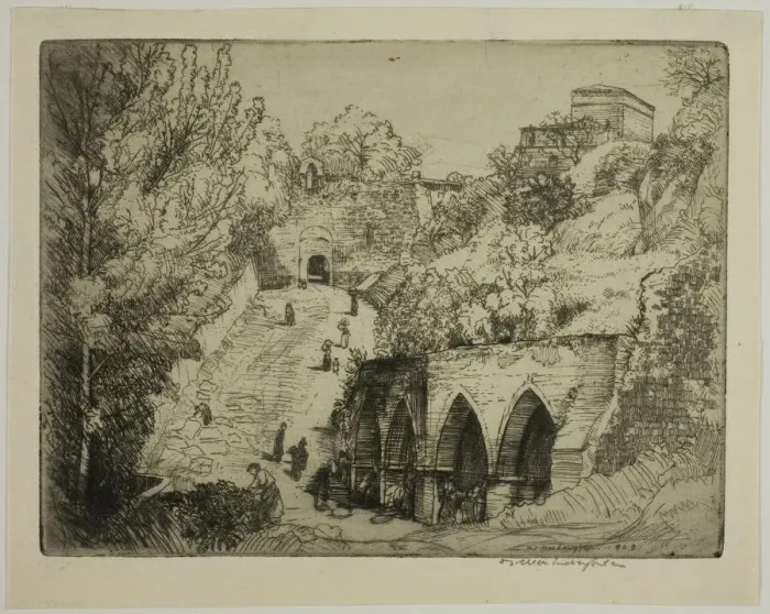 Framed Print : The Fountains, 1909. Creator: Donald Shaw MacLaughlan Framed Print : The Fountains, 1909. Creator: Donald Shaw MacLaughlan