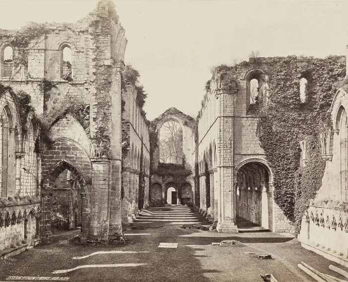 Framed Print : Fountains Abbey, between 1870 and 1880. Creator: Francis Frith Framed Print : Fountains Abbey, between 1870 and 1880. Creator: Francis Frith