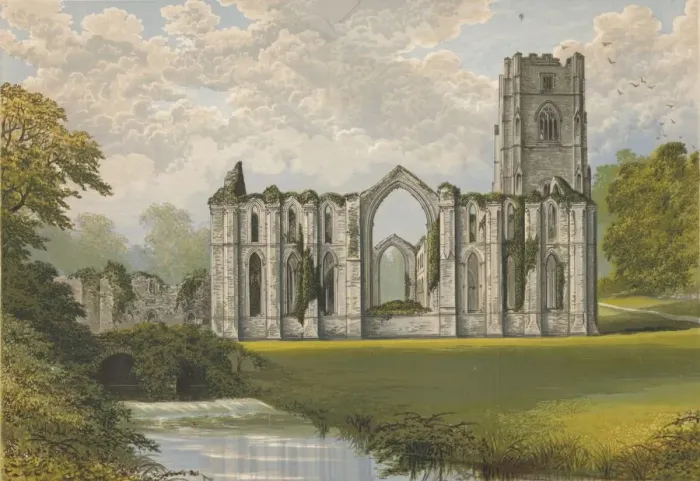 Framed Print : Fountains Abbey, 1882, (1897). Artist: Alexander Francis Lydon Framed Print : Fountains Abbey, 1882, (1897). Artist: Alexander Francis Lydon
