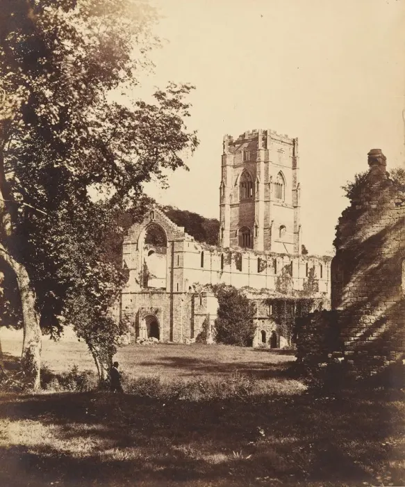Framed Print : Fountains Abbey. The Church, Cloister and Hospitium, 1850s. Creator: Joseph Cundall Framed Print : Fountains Abbey. The Church, Cloister and Hospitium, 1850s. Creator: Joseph Cundall