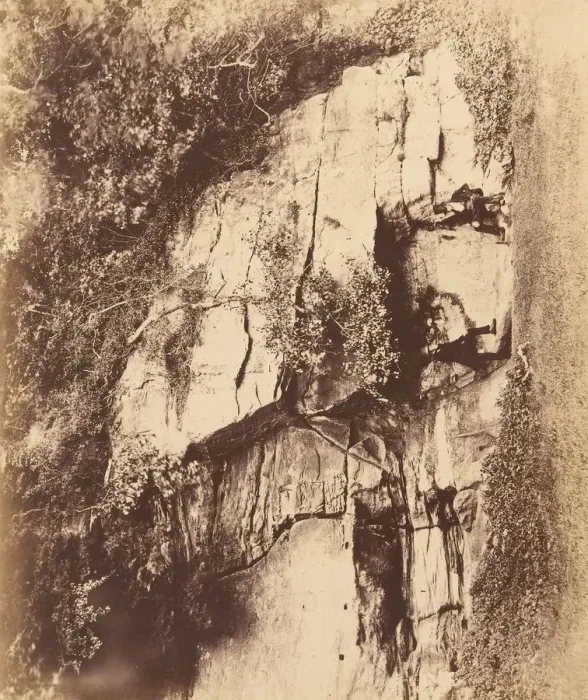 Framed Print : Fountains Abbey. The Echo Rock, 1850s. Creator: Joseph Cundall Framed Print : Fountains Abbey. The Echo Rock, 1850s. Creator: Joseph Cundall