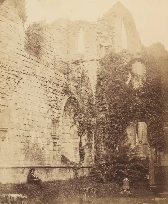 Framed Print : Fountains Abbey. Interior of Chapter House, 1850s. Creator: Joseph Cundall Framed Print : Fountains Abbey. Interior of Chapter House, 1850s. Creator: Joseph Cundall