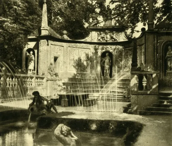 Framed Print : Fountains, Hellbrunn Palace, Salzburg, Austria, c1935. Creator: Unknown Framed Print : Fountains, Hellbrunn Palace, Salzburg, Austria, c1935. Creator: Unknown