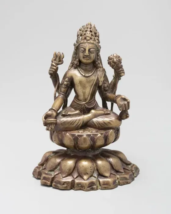 Framed Print : Four-Armed Bodhisattva Avalokiteshvara Seated in Lotus Position (Padmasana) Framed Print : Four-Armed Bodhisattva Avalokiteshvara Seated in Lotus Position (Padmasana)