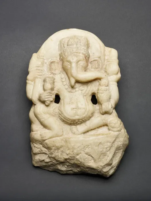 Framed Print : Four-Armed Seated God Ganesha, Shahi period, 7th / 8th century. Creator: Unknown Framed Print : Four-Armed Seated God Ganesha, Shahi period, 7th / 8th century. Creator: Unknown