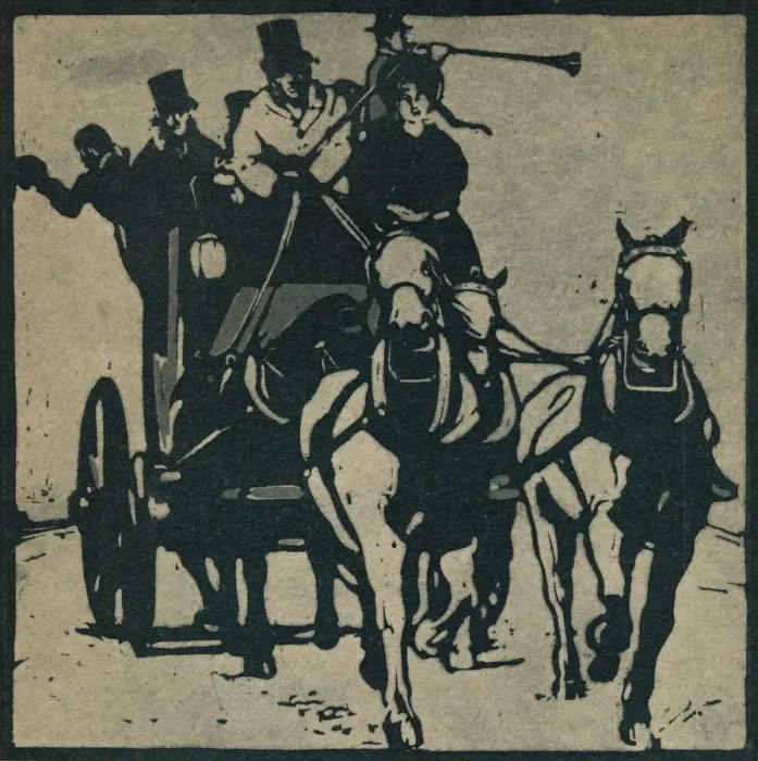 Framed Print : The Four-In-Hand, c1898, (1935). Creator: William Nicholson Framed Print : The Four-In-Hand, c1898, (1935). Creator: William Nicholson