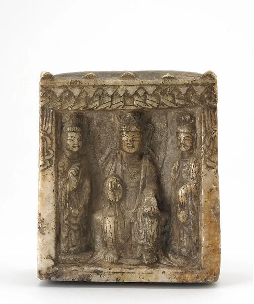 Four-sided miniature stele, Possibly Western Wei dynasty, ca. 550. Creator: Unknown