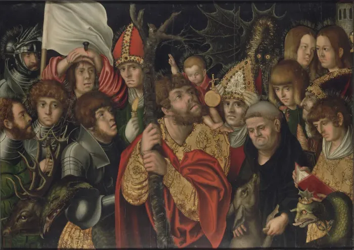 Framed Print : The Fourteen Helpers in Need, ca 1505-1508 Framed Print : The Fourteen Helpers in Need, ca 1505-1508