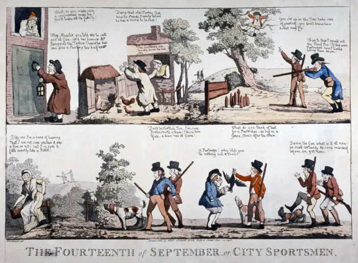 Framed Print : The fourteenth of September or, City sportsmen, 1798 Framed Print : The fourteenth of September or, City sportsmen, 1798