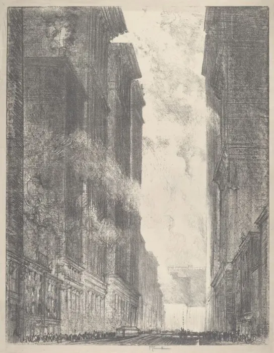 Framed Print : Fourth Avenue, 1910. Creator: Joseph Pennell Framed Print : Fourth Avenue, 1910. Creator: Joseph Pennell