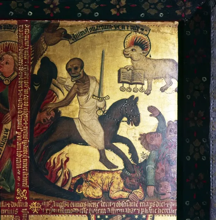 Framed Print : The Fourth Horseman of the Apocalypse, Roman Emperor Domitian, 14th-15th century. Artist: Master Bertram of Hamburg Framed Print : The Fourth Horseman of the Apocalypse, Roman Emperor Domitian, 14th-15th century. Artist: Master Bertram of Hamburg