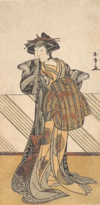 Framed Print : The Fourth Iwai Hanshiro as a Courtesan Dressed in a Pink Kimono, ca. 1778. Creator: Shunsho Framed Print : The Fourth Iwai Hanshiro as a Courtesan Dressed in a Pink Kimono, ca. 1778. Creator: Shunsho