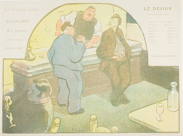 Fourth Performance: Le Devoir, for Le Theatre Libre, 1892–93. Creator: Henri-Gabriel Ibels