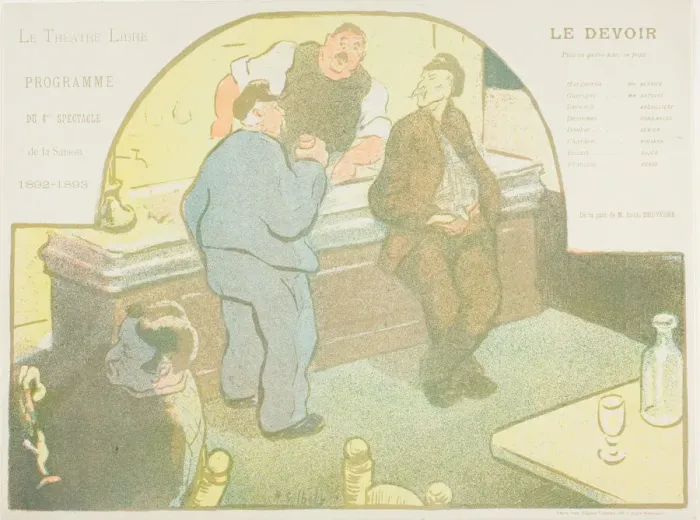 Framed Print : Fourth Performance: Le Devoir, for Le Theatre Libre, 1892-93. Creator: Henri-Gabriel Ibels Framed Print : Fourth Performance: Le Devoir, for Le Theatre Libre, 1892-93. Creator: Henri-Gabriel Ibels