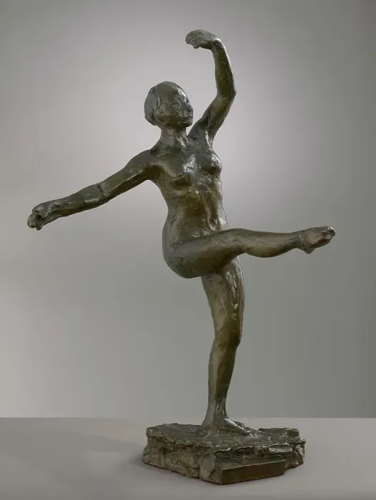 Framed Print : Fourth Position Front, On The Left Leg, modeled c1880s, cast 1919-21. Creator: Edgar Degas Framed Print : Fourth Position Front, On The Left Leg, modeled c1880s, cast 1919-21. Creator: Edgar Degas