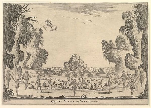 Fourth scene, the sea, from The marriage of the gods (Le nozze degli Dei), 1637